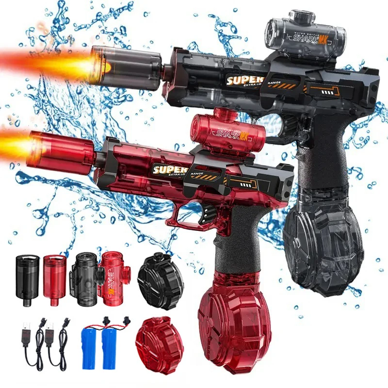 Led Light Electric Water Gun Blaster Toys Wholesale Children Automatic Sensor Water Pistol Summer Outdoor Beach Pool Toy for Kid
Led Light Electric Water Gun Blaster Toys Wholesale Children Automatic Sensor Water Pistol Summer Outdoor Beach Pool Toy for Kid
