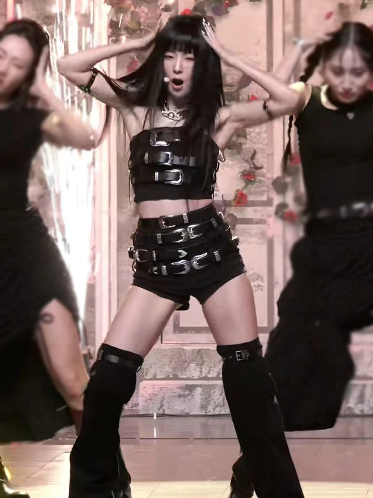Sexy Black Stage Performance Suit for Women Club Night Show Costume Jazz Dance Belt Set Trendy Autumn Fashion Ladies' Outfit
Sexy Black Stage Performance Suit for Women Club Night Show Costume Jazz Dance Belt Set Trendy Autumn Fashion Ladies' Outfit