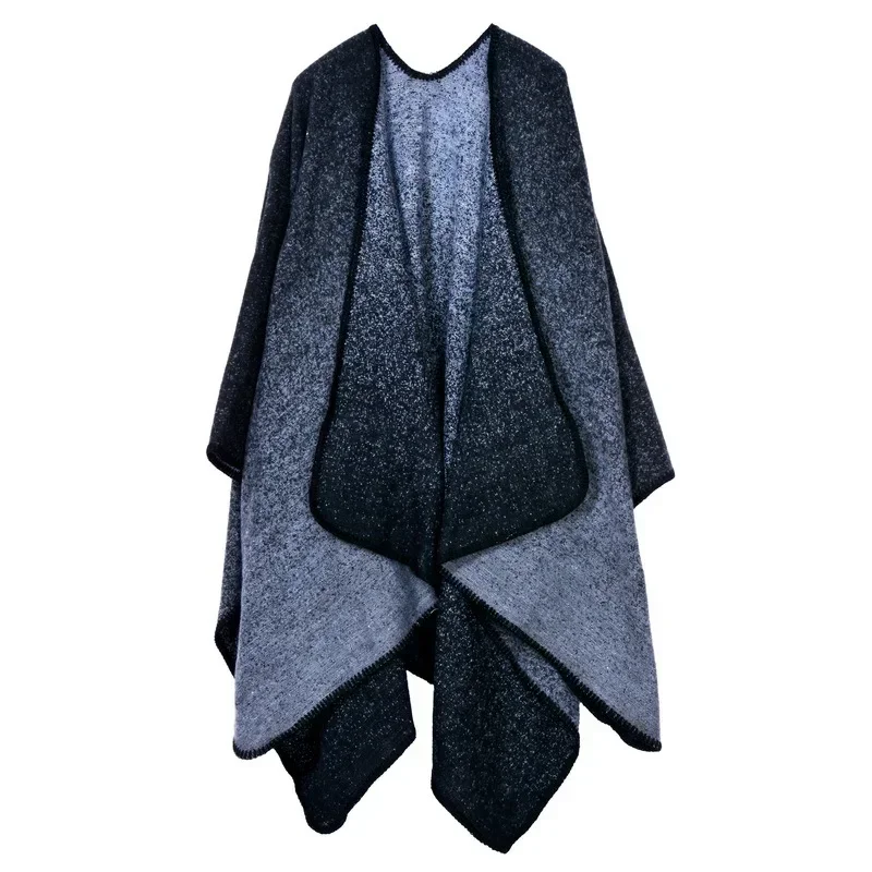 Autumn Winter Women Travel Shawl Imitation Cashmere European National Style Fork Thickened Cloak Ponchos Capes Gray
Autumn Winter Women Travel Shawl Imitation Cashmere European National Style Fork Thickened Cloak Ponchos Capes Gray
