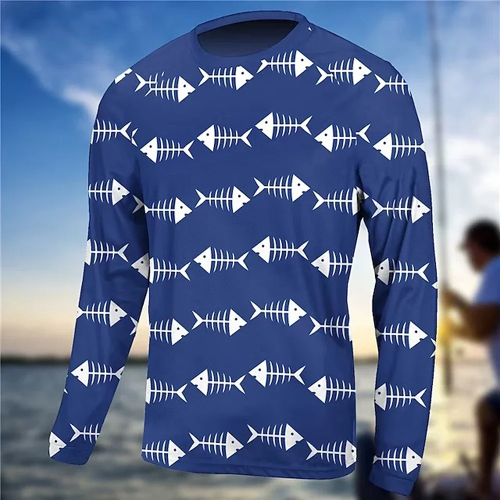 2024 Men's Fishing Shirt Long Sleeve Fishbone Print Outdoor Running Training Breathable O Neck T-Shirt Fishing Clothing Tops
2024 Men's Fishing Shirt Long Sleeve Fishbone Print Outdoor Running Training Breathable O Neck T-Shirt Fishing Clothing Tops