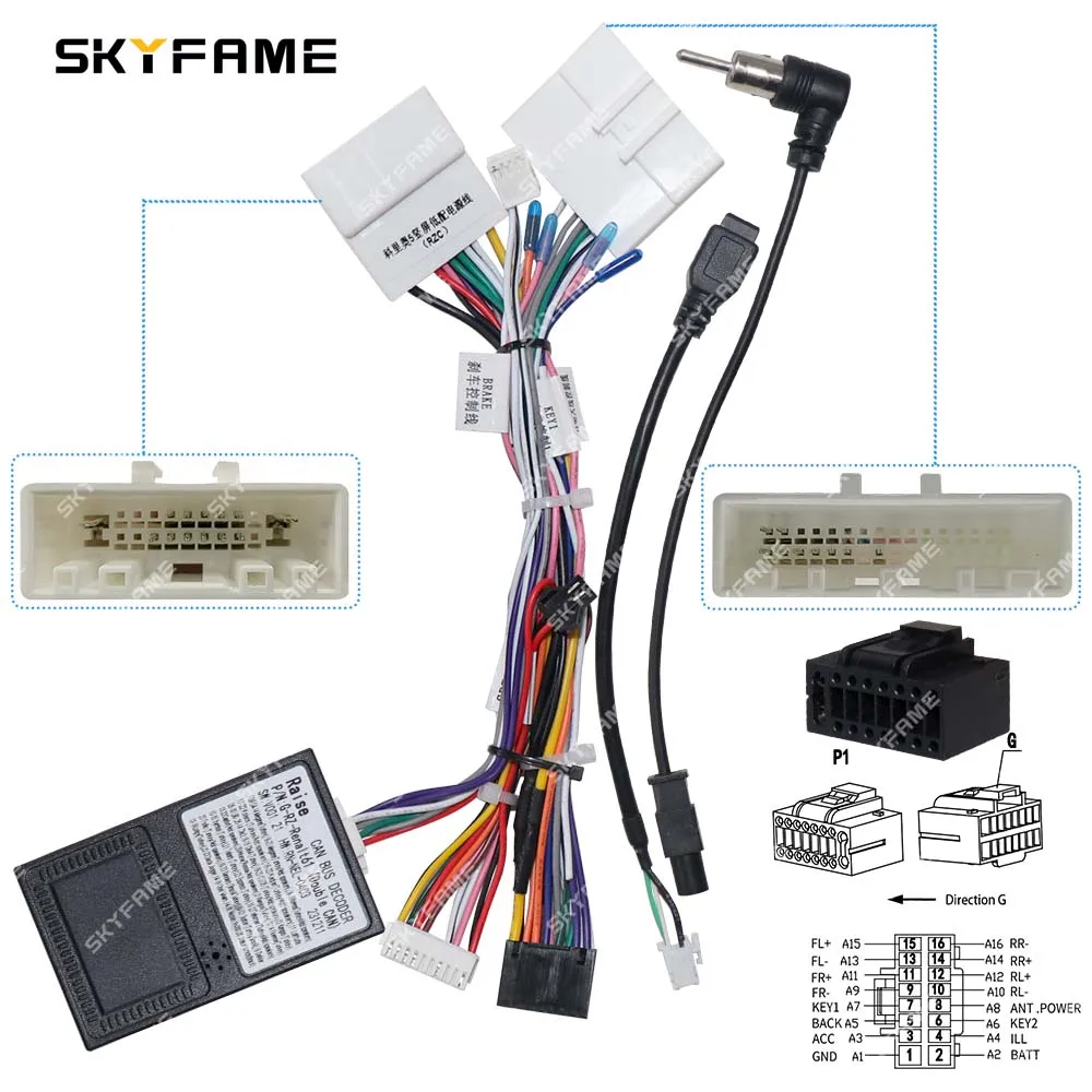 SKYFAME Car 16pin Wiring Harness Adapter Canbus Box Tesla Android Radio Power Cable For Renault Koleos Clio 5 G-RZ-RenaIt61
SKYFAME Car 16pin Wiring Harness Adapter Canbus Box Tesla Android Radio Power Cable For Renault Koleos Clio 5 G-RZ-RenaIt61