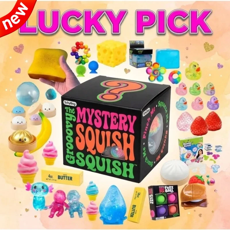 Groovy Mystery Squish Blind Box - Lucky Pick Random Squeeze Toy, Sensory Stress Relief Fidget Toy For Anxiety, Soft Slow-Rising Squishy Surprise Box, Party Favor/Stocking Stuffer/Christmas Gift For Kids Teens Adults
Groovy Mystery Squish Blind Box - Lucky Pick Random Squeeze Toy, Sensory Stress Relief Fidget Toy For Anxiety, Soft Slow-Rising Squishy Surprise Box, Party Favor/Stocking Stuffer/Christmas Gift For Kids Teens Adults