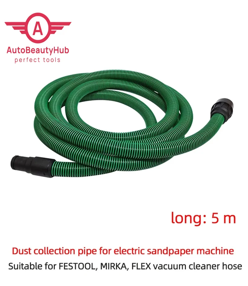 5 м шланг для всасывания пыли, насадка для пылесоса, подходит для Festool Mirka Flex Sanders, шлифовальный аксессуар для удаления пыли 
5 м шланг для всасывания пыли, насадка для пылесоса, подходит для Festool Mirka Flex Sanders, шлифовальный аксессуар для удаления пыли