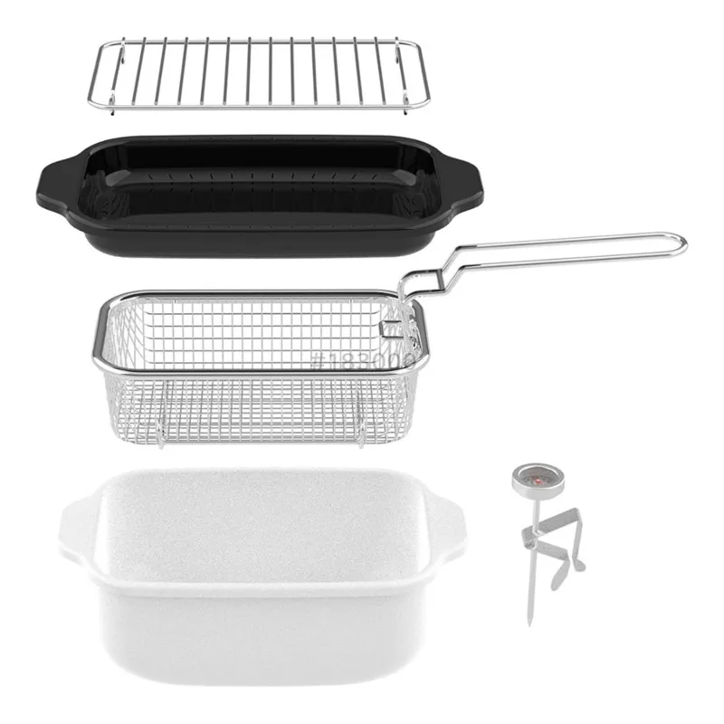AB41-Korean Style Enamel Deep Fryer With Filter Rack And Thermometer - IH Stove Compatible, 1.1L-2L Random Colour
AB41-Korean Style Enamel Deep Fryer With Filter Rack And Thermometer - IH Stove Compatible, 1.1L-2L Random Colour