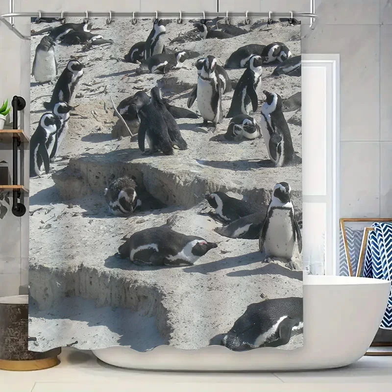 Outdoor Penguin Shower Curtain Set Waterproof Bath Decor Home Decoration Wall Art Printing Black White Design Size Customizable
Outdoor Penguin Shower Curtain Set Waterproof Bath Decor Home Decoration Wall Art Printing Black White Design Size Customizable