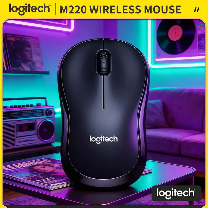 Logitech M220 Silent Wireless Mouse 1000 DPI Precision 2.4GHz USB Link Compact Build For Office Daily Use