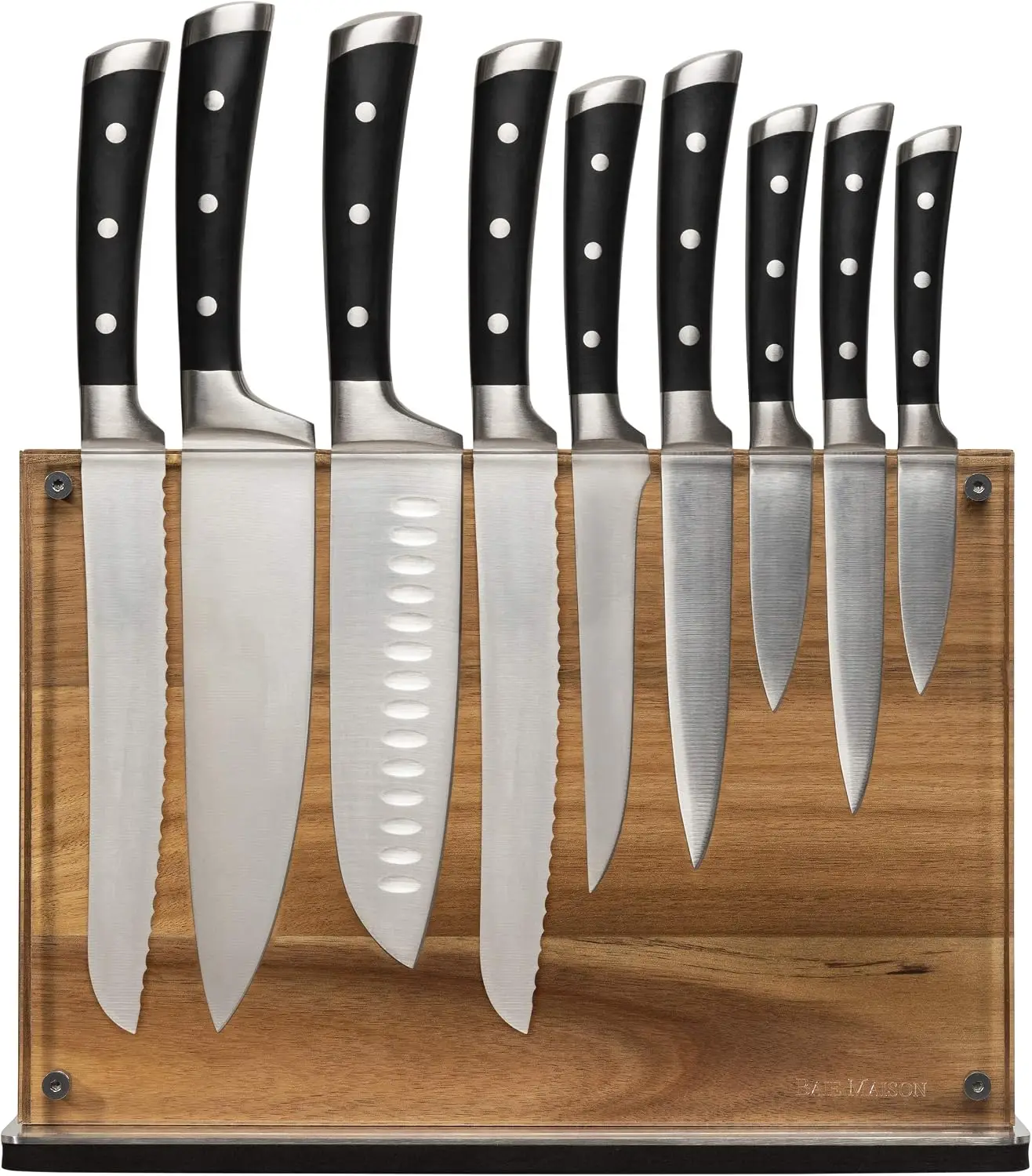 Large Magnetic Knife Holder for 16+ Knives, Acacia Wood & Stainless Steel, Double Sided Kitchen Storage
Large Magnetic Knife Holder for 16+ Knives, Acacia Wood & Stainless Steel, Double Sided Kitchen Storage