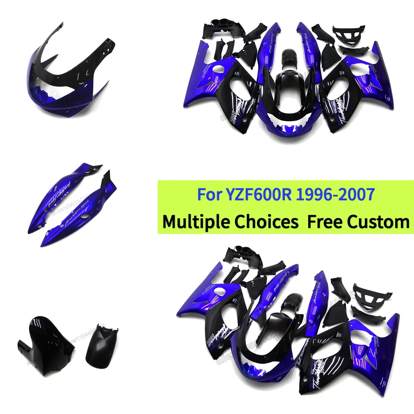 Aftermarket Fairing Kit for Yamaha YZF 600R 1996 1997 1998 1999 2000 01 02 03 -07 Premium Plastic Injection Molded Bodywork 
Aftermarket Fairing Kit for Yamaha YZF 600R 1996 1997 1998 1999 2000 01 02 03 -07 Premium Plastic Injection Molded Bodywork