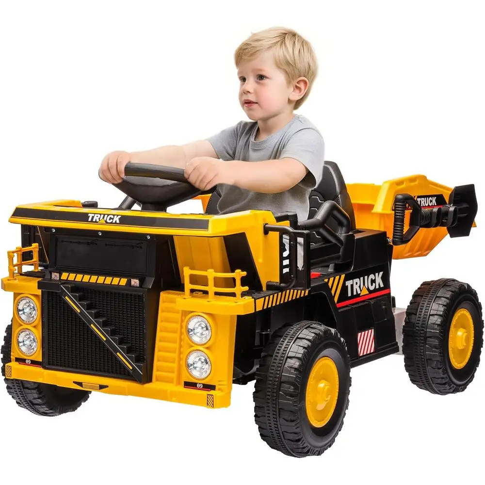 12V Kids Dump Truck Ride-On with Electric Dump, Shovel, Spring Wheels, Music & LED Lights for Ages 3-5
12V Kids Dump Truck Ride-On with Electric Dump, Shovel, Spring Wheels, Music & LED Lights for Ages 3-5