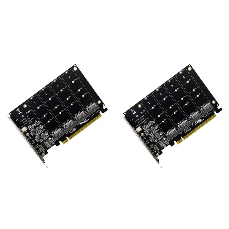 2X 4 Port M.2 Nvme SSD To PCIE X16M Key Hard Drive Converter Reader Expansion Card, 4 X 32Gbps Transfer Speed
2X 4 Port M.2 Nvme SSD To PCIE X16M Key Hard Drive Converter Reader Expansion Card, 4 X 32Gbps Transfer Speed