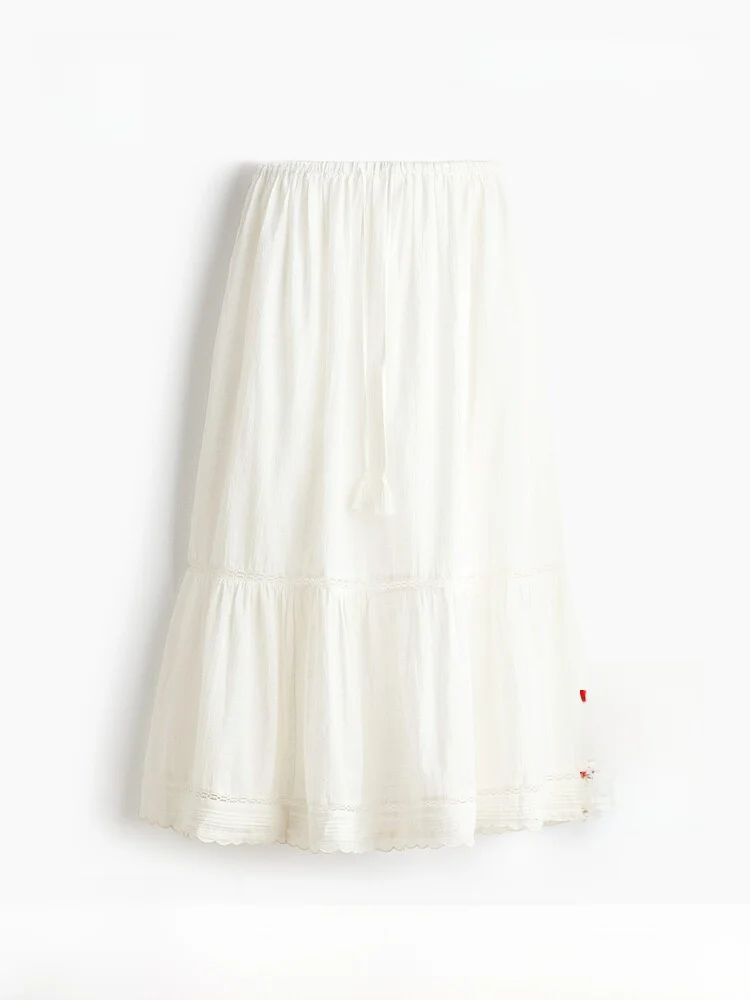 H&M Summer New Lace Insertion Cotton Half Skirt A-Line High Waist Loose Fit Women's Skirts 100% Cotton Folded
H&M Summer New Lace Insertion Cotton Half Skirt A-Line High Waist Loose Fit Women's Skirts 100% Cotton Folded