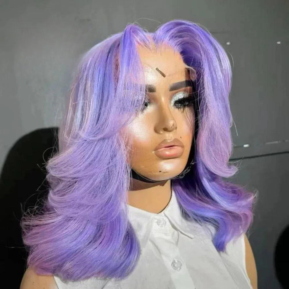 Purple Bob Lace Front Wig Body Wave Wig Glueless Preplucked 13x4 Synthetic Lace Front Wig Women Daily Wear Cosplay Party Pink
Purple Bob Lace Front Wig Body Wave Wig Glueless Preplucked 13x4 Synthetic Lace Front Wig Women Daily Wear Cosplay Party Pink