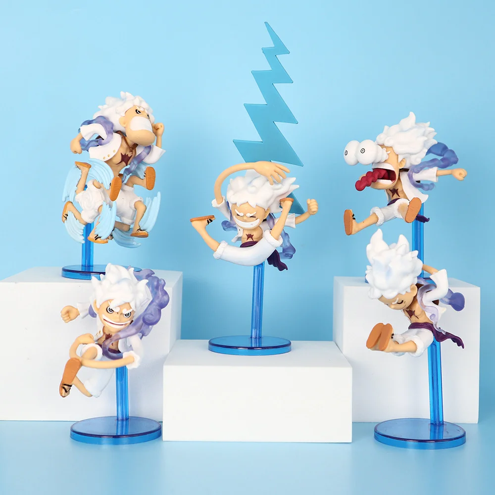 One Piece 6PCS 11cm Mini Luffy Gear 5 Action Figure Sun God Nika Statue Anime Figurine Pvc Model Doll Collection Toy Gift Kids
One Piece 6PCS 11cm Mini Luffy Gear 5 Action Figure Sun God Nika Statue Anime Figurine Pvc Model Doll Collection Toy Gift Kids