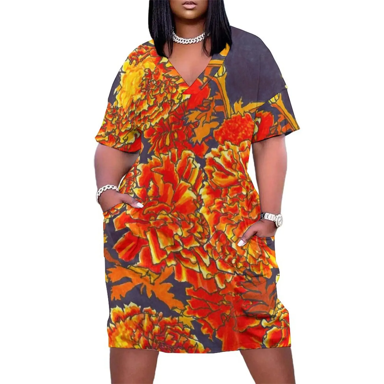 Marigolds Loose Pocket Dress prom dresses elegant women's sets Dress vintage sexy dress for women
Marigolds Loose Pocket Dress prom dresses elegant women's sets Dress vintage sexy dress for women