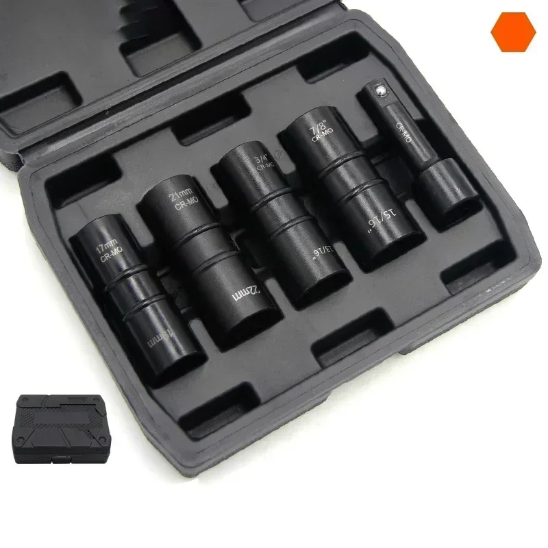 5pcs 1/2inch Drive Wheel Lock Removal Socket For Impact Socket Air Tools Hand Wrenches Flip Socket Double Ended Nut Sockets
5pcs 1/2inch Drive Wheel Lock Removal Socket For Impact Socket Air Tools Hand Wrenches Flip Socket Double Ended Nut Sockets