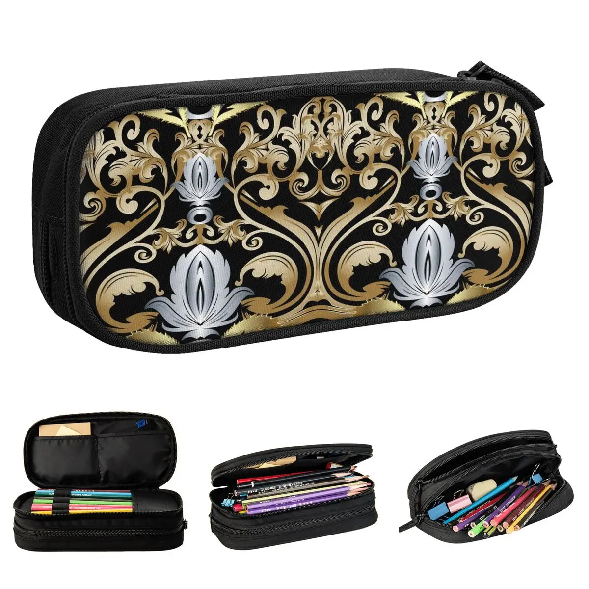 Элегантные европейские золотые пеналы в стиле барокко, модная сумка для ручек, сумка для девочек и мальчиков, большие школьные подарки для студентов, пеналы
Элегантные европейские золотые пеналы в стиле барокко, модная сумка для ручек, сумка для девочек и мальчиков, большие школьные подарки для студентов, пеналы