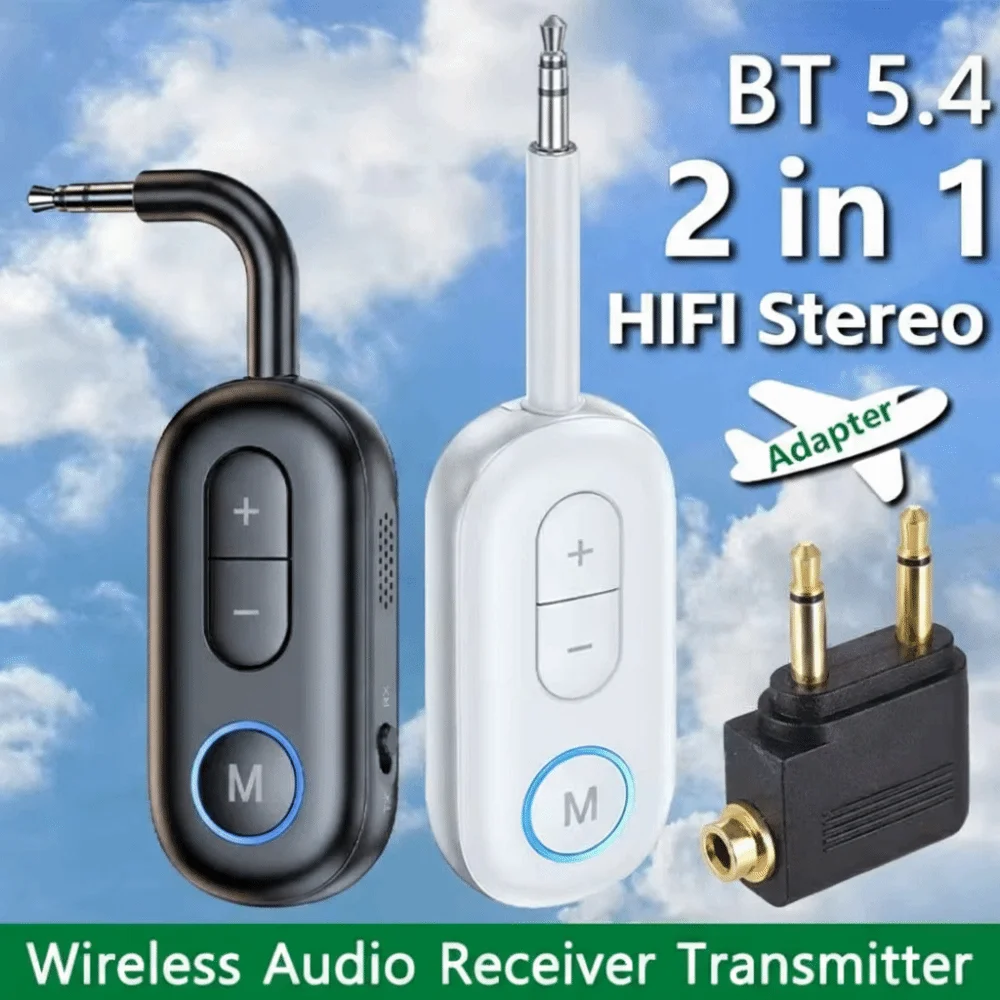 2 IN 1 Audio Receiver Transmitter Bluetooth 5.4 With Mic Airplane Wireless Adapter Hifi Stereo 3.5mm AUX Jack
2 IN 1 Audio Receiver Transmitter Bluetooth 5.4 With Mic Airplane Wireless Adapter Hifi Stereo 3.5mm AUX Jack