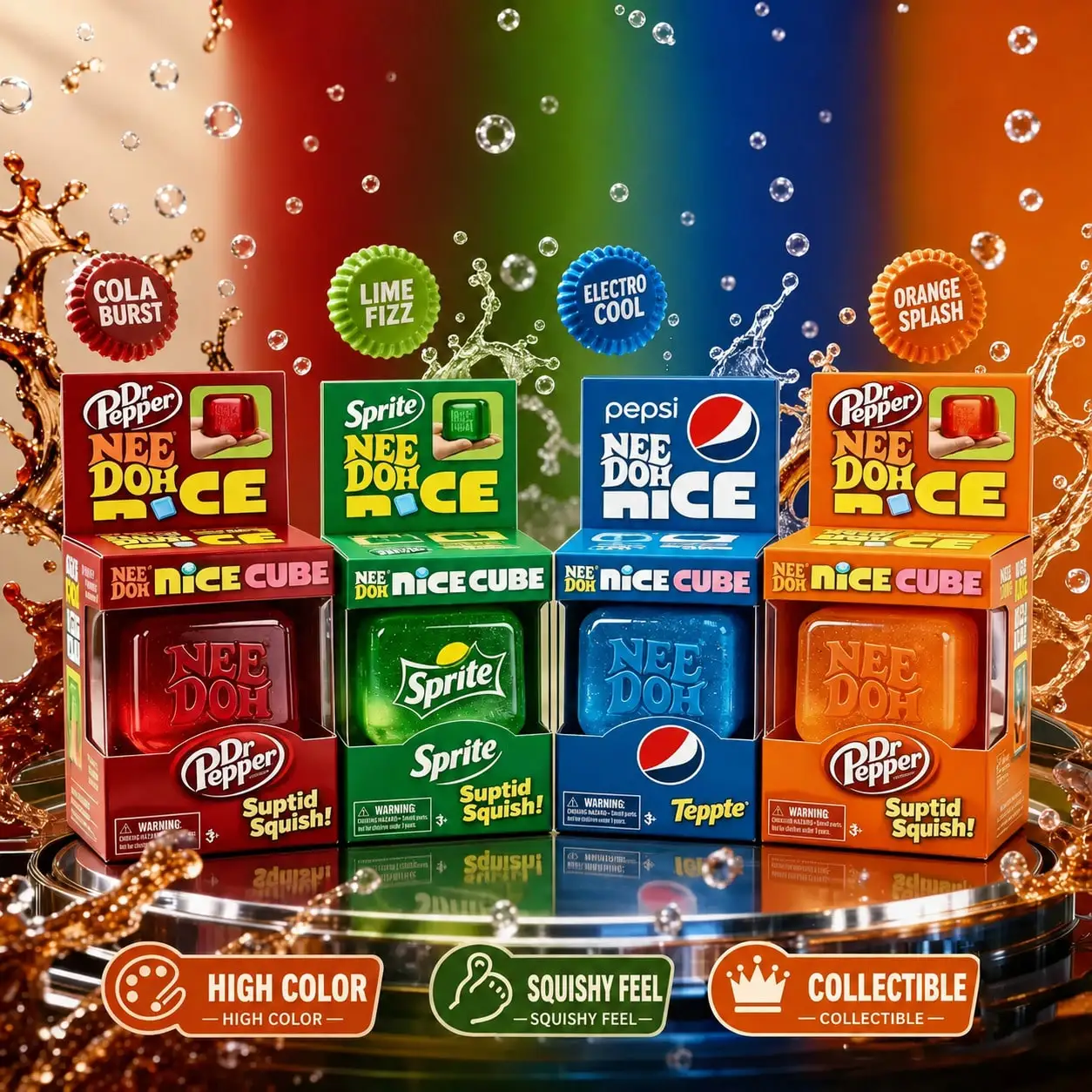 1pc NEEDOH Schylling Soda-Inspired Cube Squeeze Stress Toy, Transparent Glitter Jelly Squishy Fidget Toy, Soft Stretchy Anxiety Reliever For Kids & Adults, Perfect For Back To School, Classroom Collectible Toys
1pc NEEDOH Schylling Soda-Inspired Cube Squeeze Stress Toy, Transparent Glitter Jelly Squishy Fidget Toy, Soft Stretchy Anxiety Reliever For Kids & Adults, Perfect For Back To School, Classroom Collectible Toys