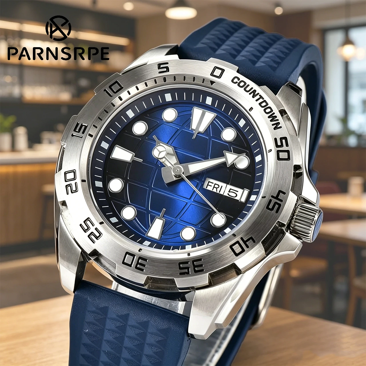 Mens NH36 Dual Display Watch Brushed Unidirectional Rotating Bezel Luminous Waterproof Luxury Fashion Dive Wristwatch
Mens NH36 Dual Display Watch Brushed Unidirectional Rotating Bezel Luminous Waterproof Luxury Fashion Dive Wristwatch
