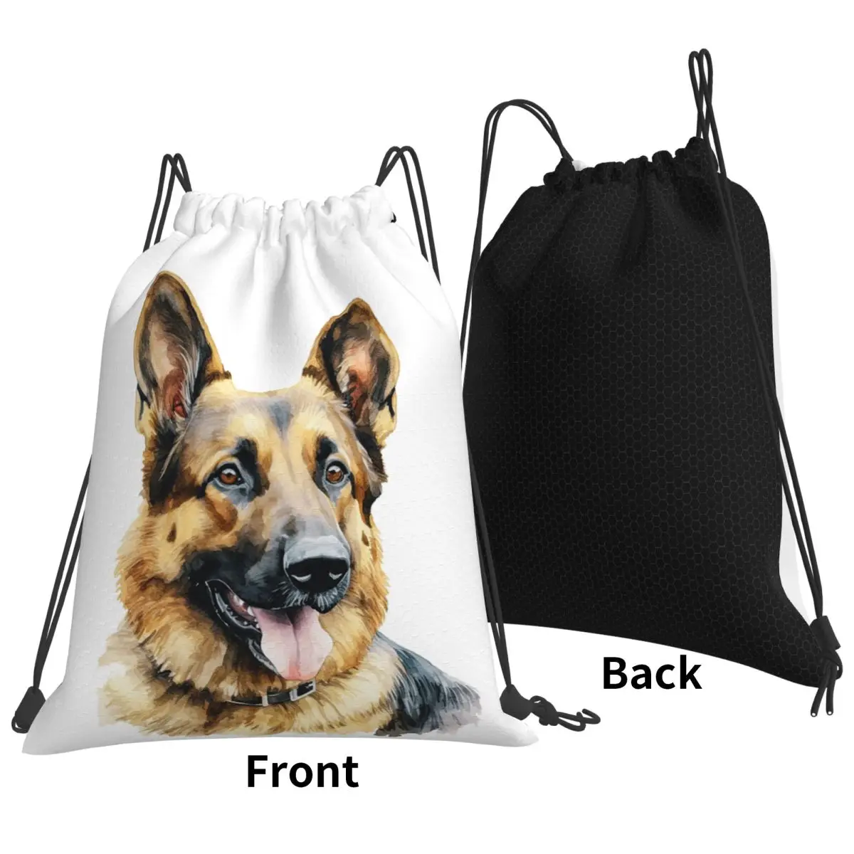 Watercolor German Shepherd Backpacks Casual Drawstring Bags Sundries Bag Book Bags for Travel Students
Watercolor German Shepherd Backpacks Casual Drawstring Bags Sundries Bag Book Bags for Travel Students