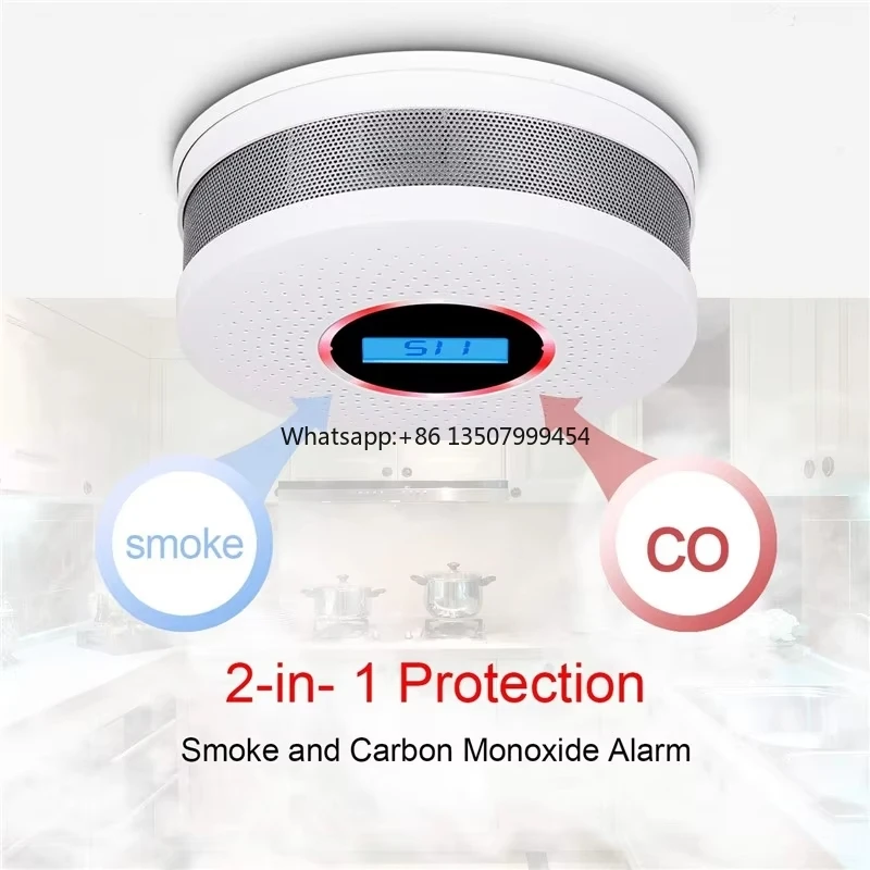 2-in-1 Smoke and Carbon Monoxide Detector Combo, with Photoelectric & Electrochemical Sensor, for Home/Commercial Use
2-in-1 Smoke and Carbon Monoxide Detector Combo, with Photoelectric & Electrochemical Sensor, for Home/Commercial Use