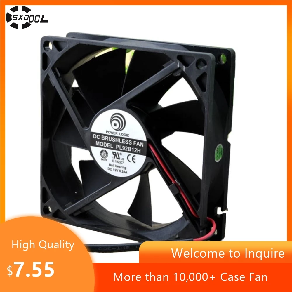 92mm Fan For 9025 12V 0.28A Double Ball Bearing Cooling Fan for Computer Cases, Power Supply, Servers, DIY Projects
92mm Fan For 9025 12V 0.28A Double Ball Bearing Cooling Fan for Computer Cases, Power Supply, Servers, DIY Projects