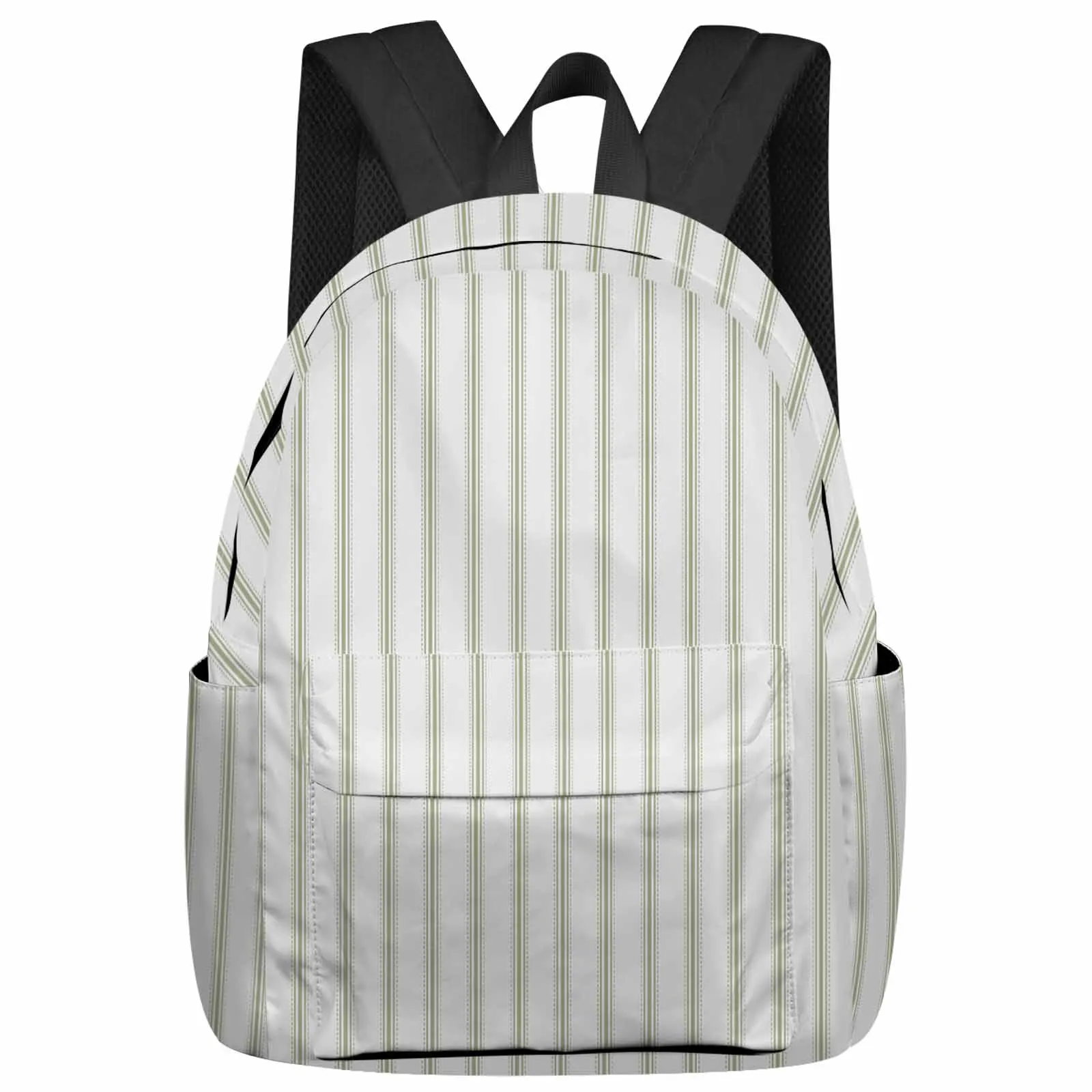 Striped Sage Green Backpacks Teenagers Student School Bags Laptop Custom Backpack Men Women Travel
Striped Sage Green Backpacks Teenagers Student School Bags Laptop Custom Backpack Men Women Travel