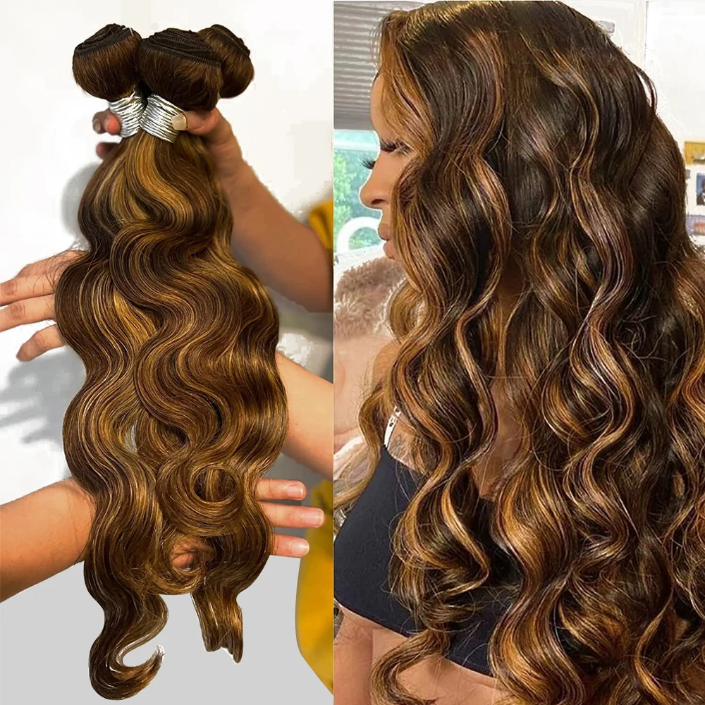 30 32 Inch Highlight Body Wave Bundle 100% Human Hair Bundle P4/27 Honey Brown Brazilian Hair Bundles 3 4 5 Remy Hair Bundle
30 32 Inch Highlight Body Wave Bundle 100% Human Hair Bundle P4/27 Honey Brown Brazilian Hair Bundles 3 4 5 Remy Hair Bundle