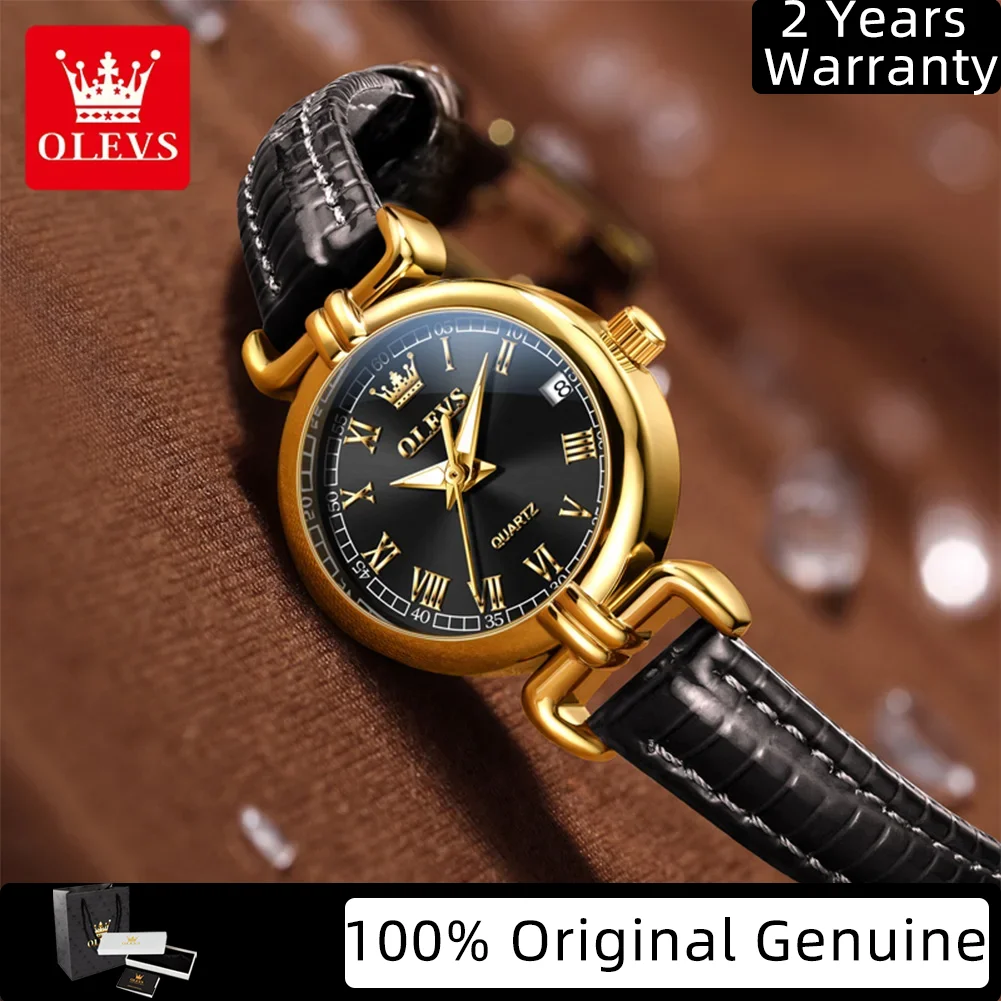 OLEVS Роскошные кварцевые часы для женщин, модный кожаный ремешок, римская шкала, элегантные женские водонепроницаемые часы в стиле ретро 5645 с подарочной коробкой
OLEVS Роскошные кварцевые часы для женщин, модный кожаный ремешок, римская шкала, элегантные женские водонепроницаемые часы в стиле ретро 5645 с подарочной коробкой