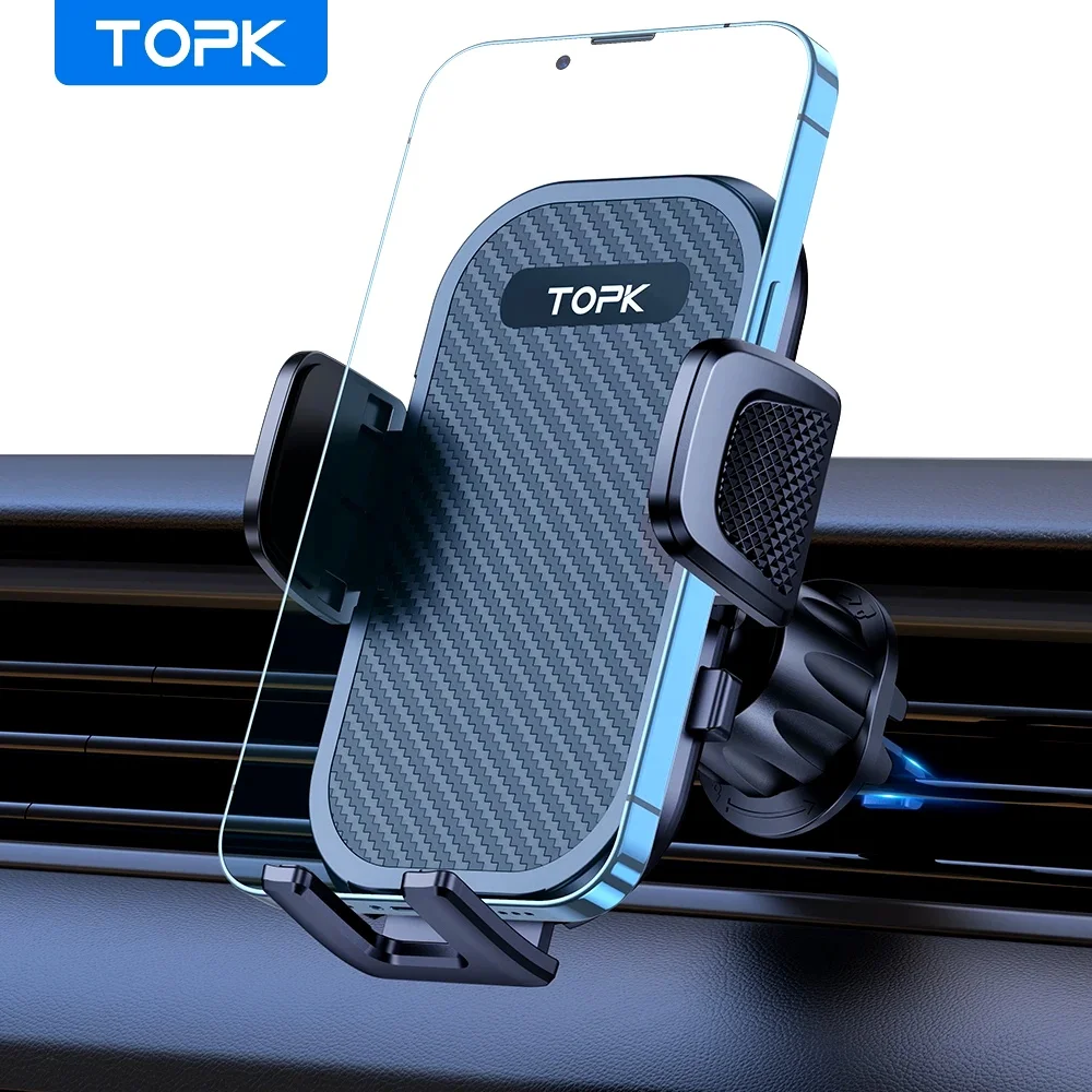TOPK Car Phone Holder Mount Air Vent Cell Phone Holder for Car Hands Free Easy Clamp Cradle in Vehicle Fit All 4" to 7" Phone
TOPK Car Phone Holder Mount Air Vent Cell Phone Holder for Car Hands Free Easy Clamp Cradle in Vehicle Fit All 4" to 7" Phone