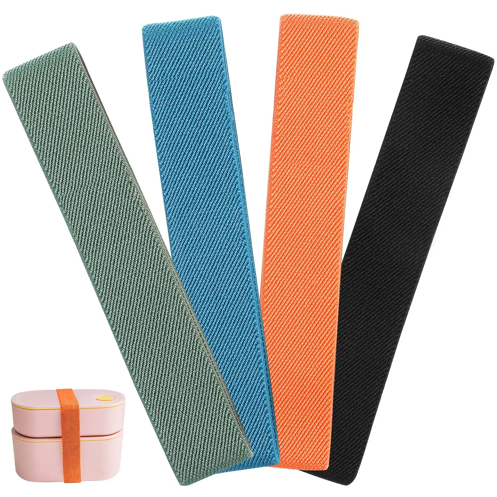 4 Pcs Elastic Straps 25mm Orange Black Blue Green Portable Easy Clean High Elasticity Lunch Container Bands
4 Pcs Elastic Straps 25mm Orange Black Blue Green Portable Easy Clean High Elasticity Lunch Container Bands