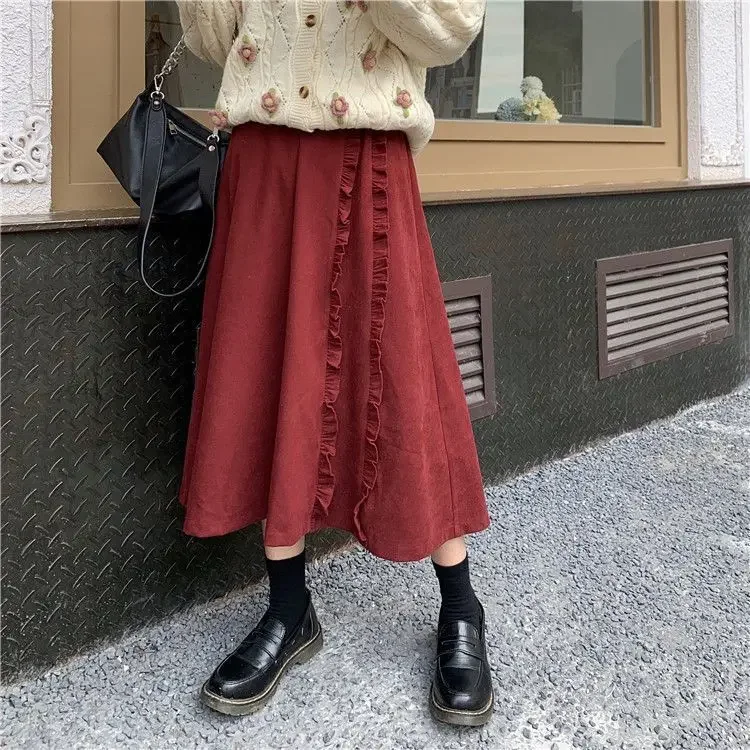 Solid Color Mid Length Skirt for Women Korean High Waisted A-line Pleated Skirt Women's College Style Autumn/winter 2024 P669
Solid Color Mid Length Skirt for Women Korean High Waisted A-line Pleated Skirt Women's College Style Autumn/winter 2024 P669