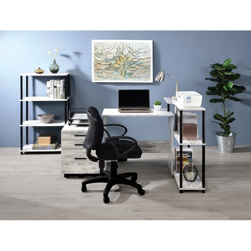 Levi Writing Desk Antique White Black Finish Minimalist Home Office Furniture
Levi Writing Desk Antique White Black Finish Minimalist Home Office Furniture