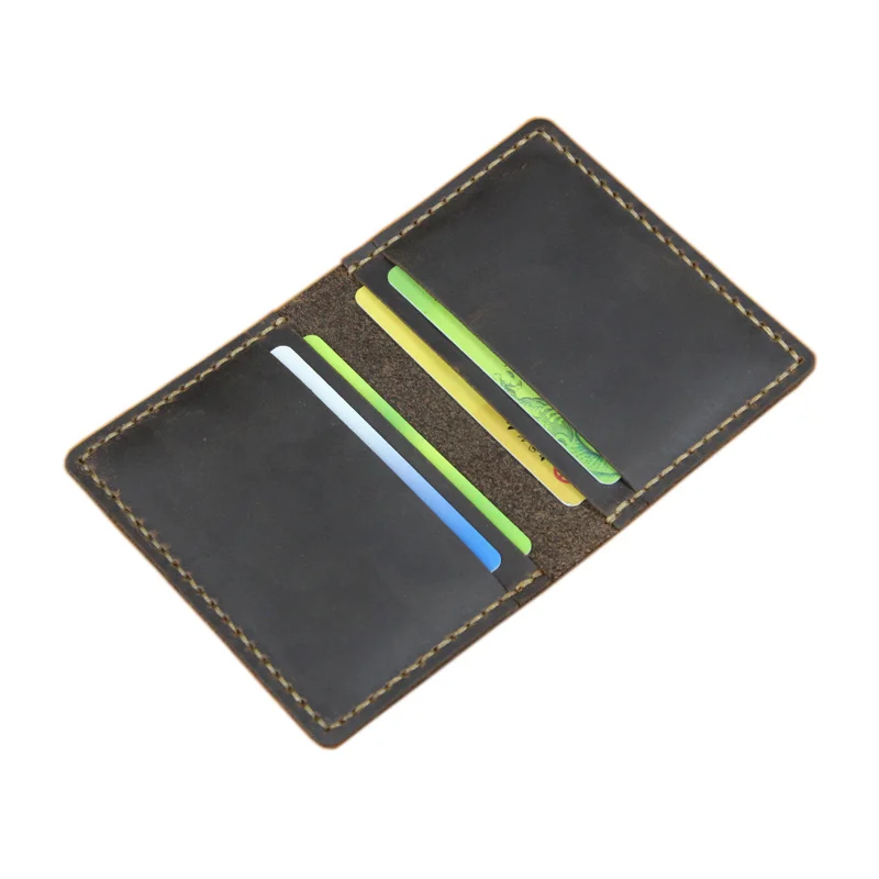 Handmade Crazy horse Genuine Leather card holder slim men Business Card wallet Women credit ID Holder
Handmade Crazy horse Genuine Leather card holder slim men Business Card wallet Women credit ID Holder