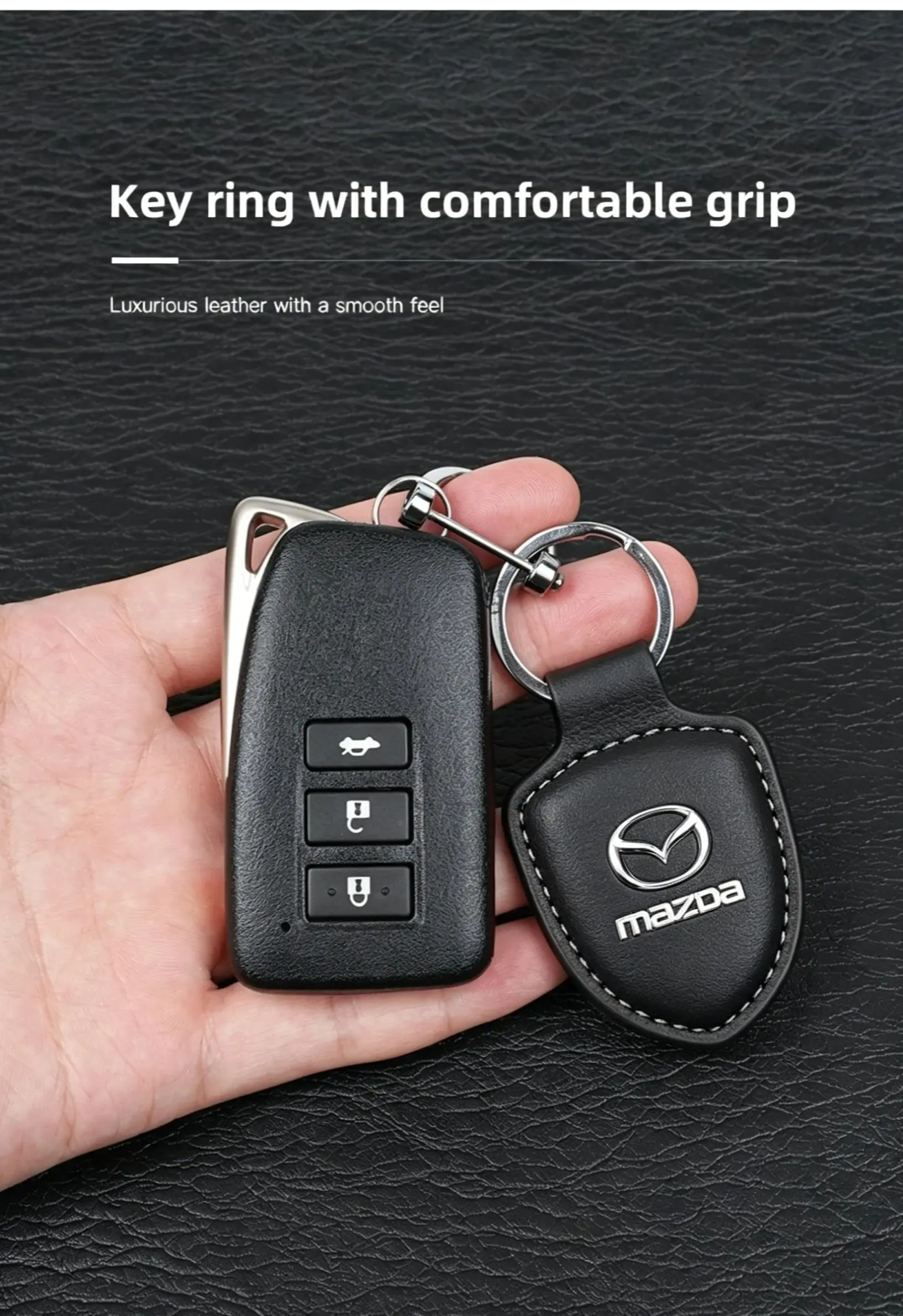 Minimalist style Leather Car Key Chain Ring Auto Keychain for Mazda3 CX-30 CX-3 CX-5 CX-8 CX-50 CX-90 CX-60 Axela Atenza
Minimalist style Leather Car Key Chain Ring Auto Keychain for Mazda3 CX-30 CX-3 CX-5 CX-8 CX-50 CX-90 CX-60 Axela Atenza