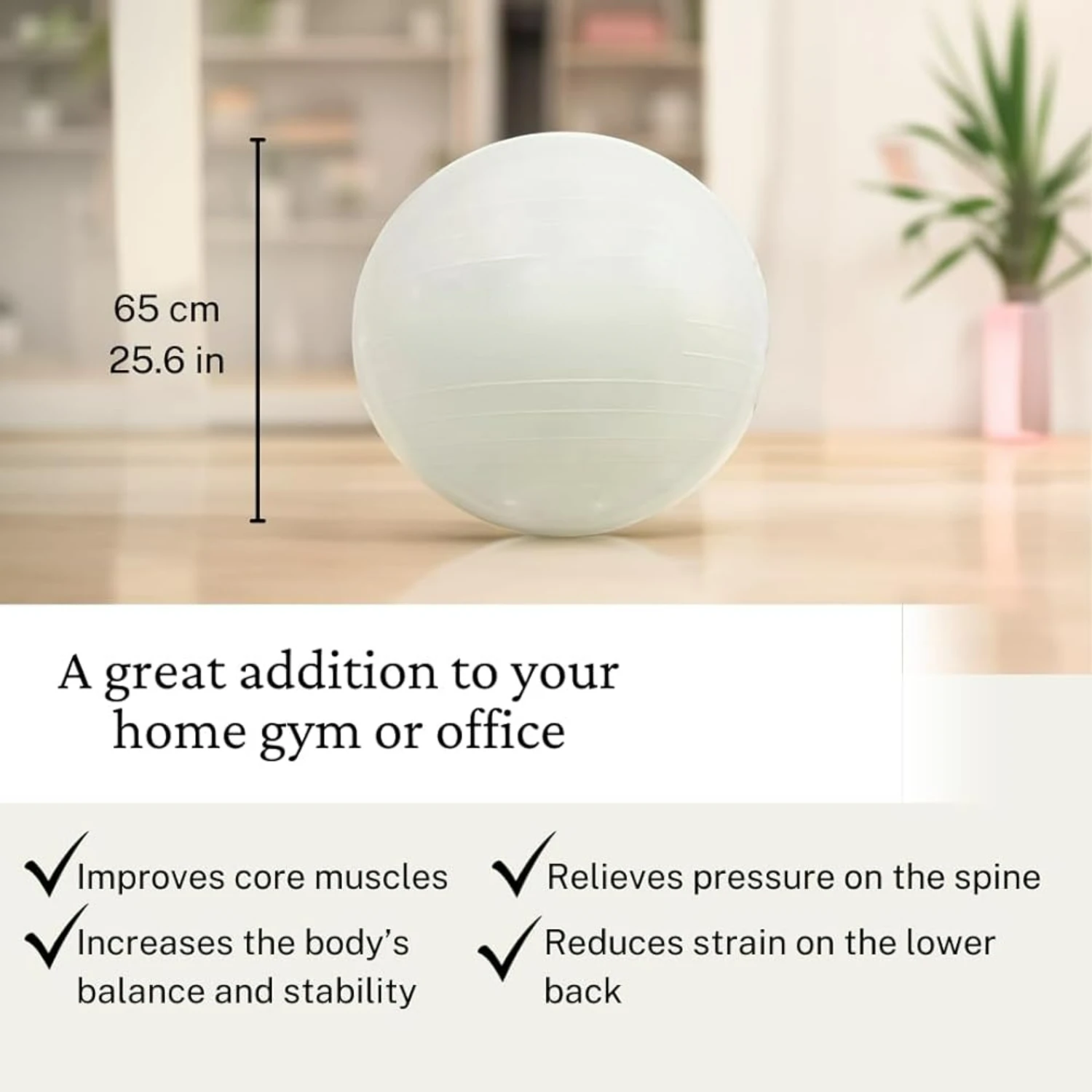 High Quality, Durable, Versatile, and Comfortable AntiBurst Yoga Ball for Physical Therapy, Pregnancy, and Fitness Workouts | Id
High Quality, Durable, Versatile, and Comfortable AntiBurst Yoga Ball for Physical Therapy, Pregnancy, and Fitness Workouts | Id
