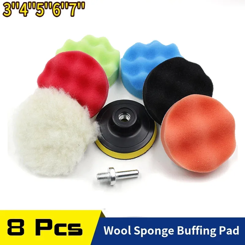 7Pcs Set 3-7 inch Sponge Buffing Waxing Clean Polish Buffer Car Polishing Pad Drill Wheel Polisher Removes Scratches Car Repair
7Pcs Set 3-7 inch Sponge Buffing Waxing Clean Polish Buffer Car Polishing Pad Drill Wheel Polisher Removes Scratches Car Repair