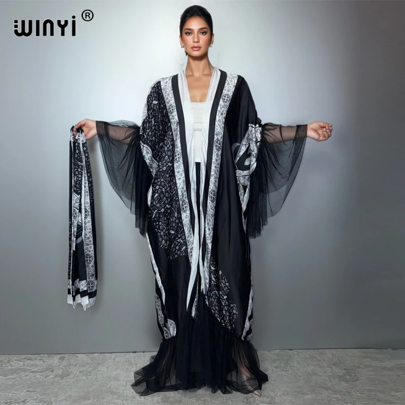 Модный летний кимоно-кардиган WINYI для женщин, длинный рукав, абайя, роскошная пляжная одежда из Дубая, накидка, бохо-платье, праздничный кафтан
Модный летний кимоно-кардиган WINYI для женщин, длинный рукав, абайя, роскошная пляжная одежда из Дубая, накидка, бохо-платье, праздничный кафтан