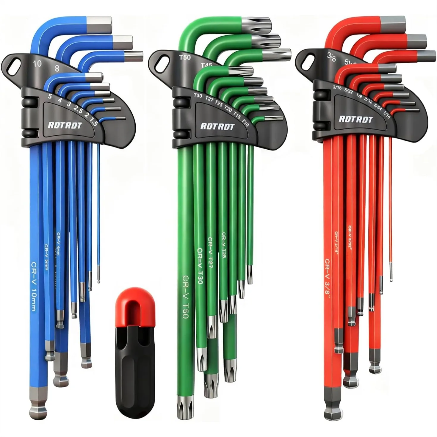 28-Piece Hex Key Allen Wrench Set, SAE & Metric Ball End Long Arm Set with Torque Handle for Automotive and DIY Repairs
28-Piece Hex Key Allen Wrench Set, SAE & Metric Ball End Long Arm Set with Torque Handle for Automotive and DIY Repairs