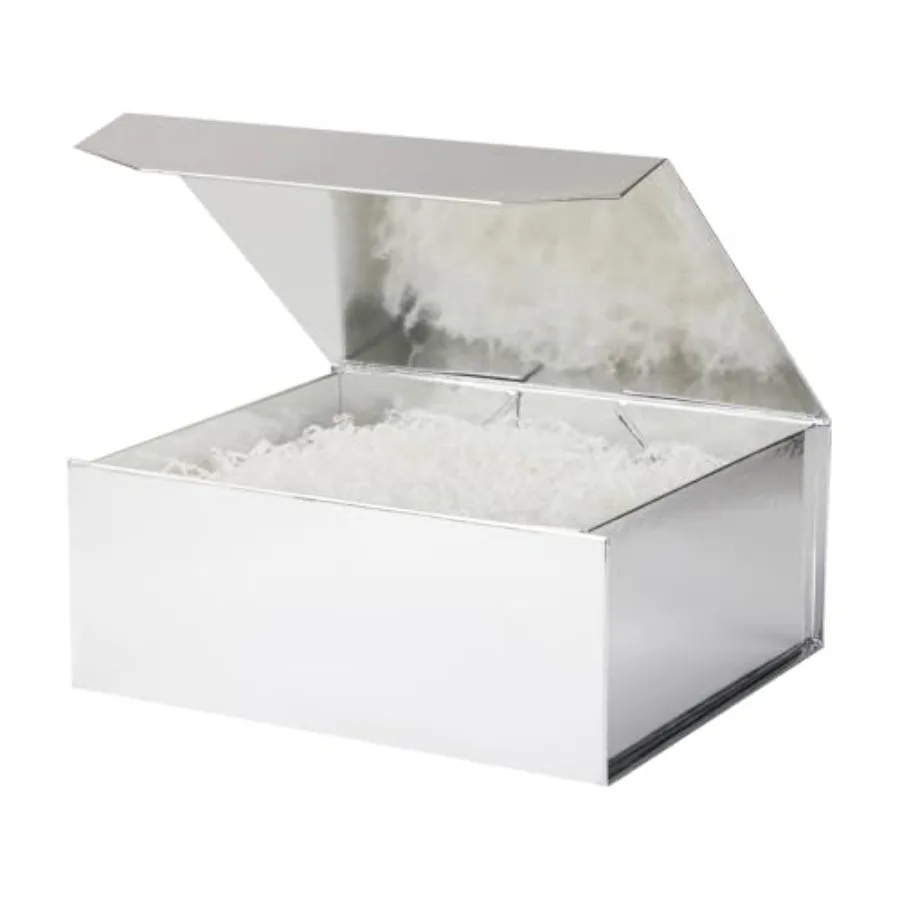 6 Pcs Silver Large Gift Box 13x11x5.3 Inch Magnetic Closure Luxury Gift Box with Crinkle Shredded Paper for Presents
6 Pcs Silver Large Gift Box 13x11x5.3 Inch Magnetic Closure Luxury Gift Box with Crinkle Shredded Paper for Presents