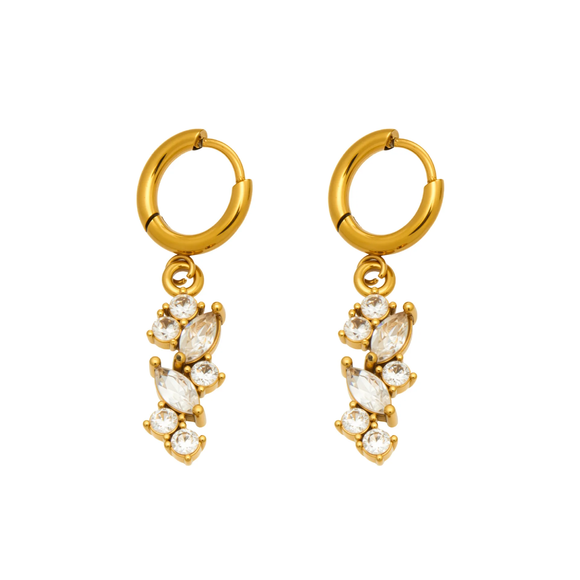 Long Cubic Zirconia Dangle Earrings For Women Stainless Steel PVD Gold Plated Earring Prevent Allergy Jewelry
Long Cubic Zirconia Dangle Earrings For Women Stainless Steel PVD Gold Plated Earring Prevent Allergy Jewelry