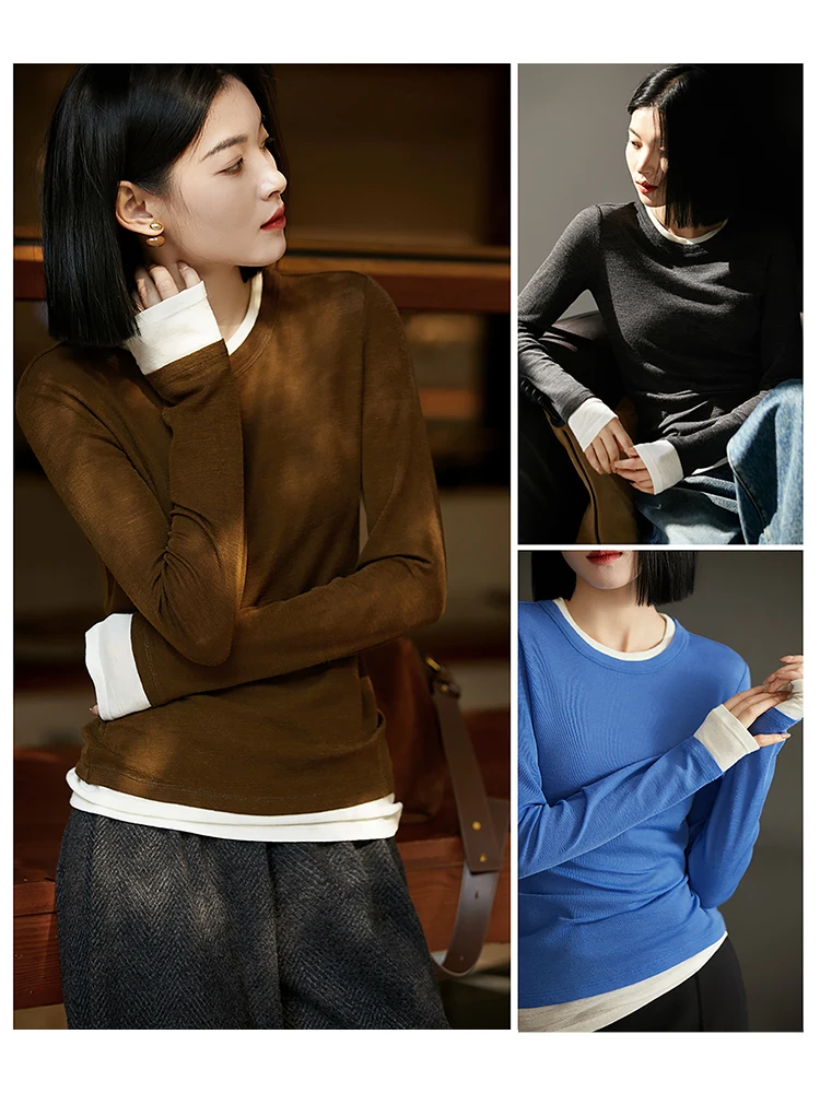 Faionable All Wool Color Blo Small Top T-irt Women's XYC78005AG Xhange Commute Sle Long Sve round Ne Regular Le...
Faionable All Wool Color Blo Small Top T-irt Women's XYC78005AG Xhange Commute Sle Long Sve round Ne Regular Le...