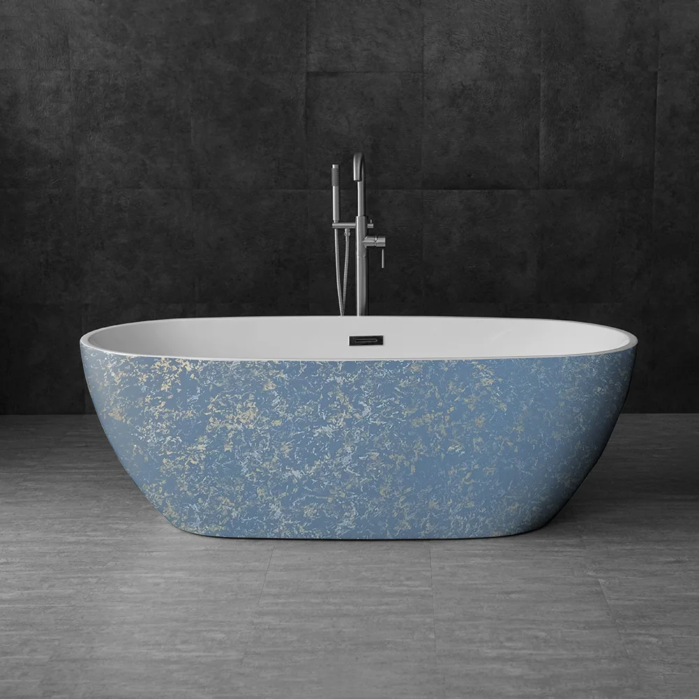 Новый дизайн, ванна с индивидуальным узором, отдельно стоящая акриловая овальная цветная ванна, ванна для ванной комнаты 
Новый дизайн, ванна с индивидуальным узором, отдельно стоящая акриловая овальная цветная ванна, ванна для ванной комнаты