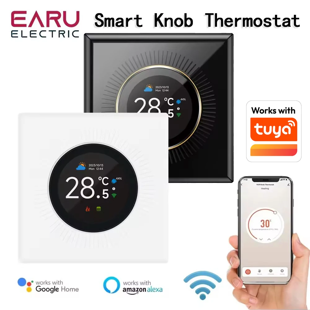 EARU Tuya Wifi Smart Knob Temperature Controller Digital Display Electric Floor Heating Water Gas Boiler for Alexa Google Home
EARU Tuya Wifi Smart Knob Temperature Controller Digital Display Electric Floor Heating Water Gas Boiler for Alexa Google Home