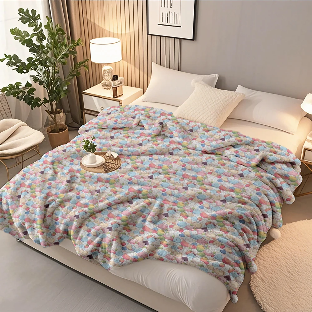 Custom Flannel Bed Blanket Happy Rainbow Blobs Scandinavian Design Throw Blanket Skin-friendly Wrinkle-resistant Blankets
Custom Flannel Bed Blanket Happy Rainbow Blobs Scandinavian Design Throw Blanket Skin-friendly Wrinkle-resistant Blankets