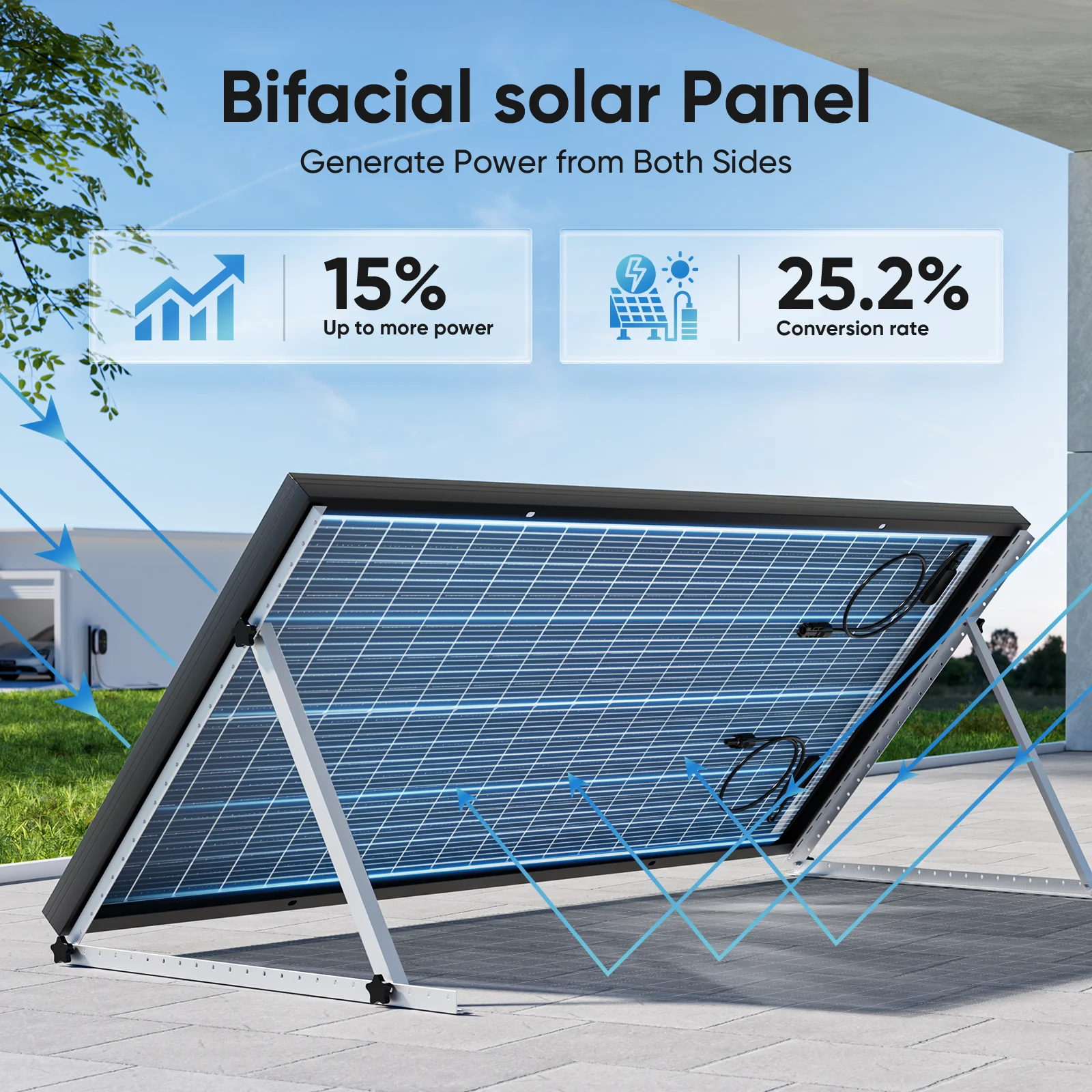 WERCHTAY 400W/100W 12V Double Sided Solar Panels Monocrystalline 25.5% Efficiency 18BB Cells PV Power for Home Rooftop Camping
WERCHTAY 400W/100W 12V Double Sided Solar Panels Monocrystalline 25.5% Efficiency 18BB Cells PV Power for Home Rooftop Camping