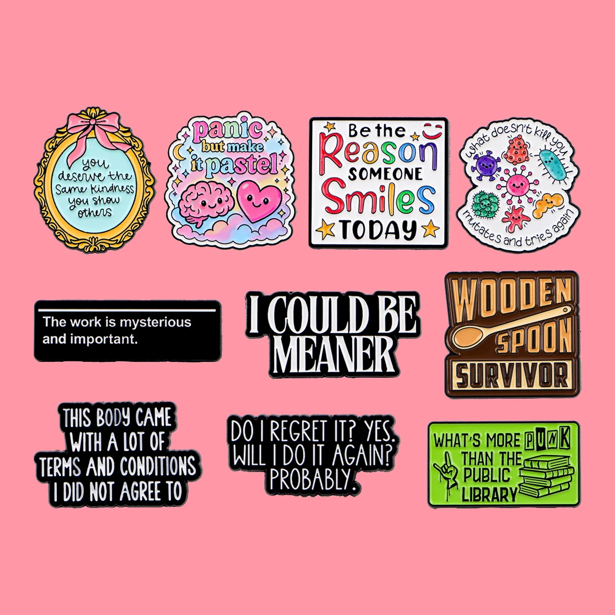 "Be the Reason SOMEONE Smiles TODAY" Enamel Pin Funny Mirror Quotes Brooch Lapel Pins Badge Accessories Fashion Jewelry Gifts
"Be the Reason SOMEONE Smiles TODAY" Enamel Pin Funny Mirror Quotes Brooch Lapel Pins Badge Accessories Fashion Jewelry Gifts
