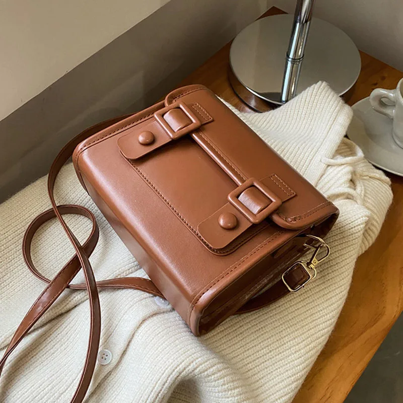 Vintage Ladies Messenger Bags Fashion Satchels Pu Leather Women's Shoulder Bag Solid Color Female Handbags Small Square Purse
Vintage Ladies Messenger Bags Fashion Satchels Pu Leather Women's Shoulder Bag Solid Color Female Handbags Small Square Purse