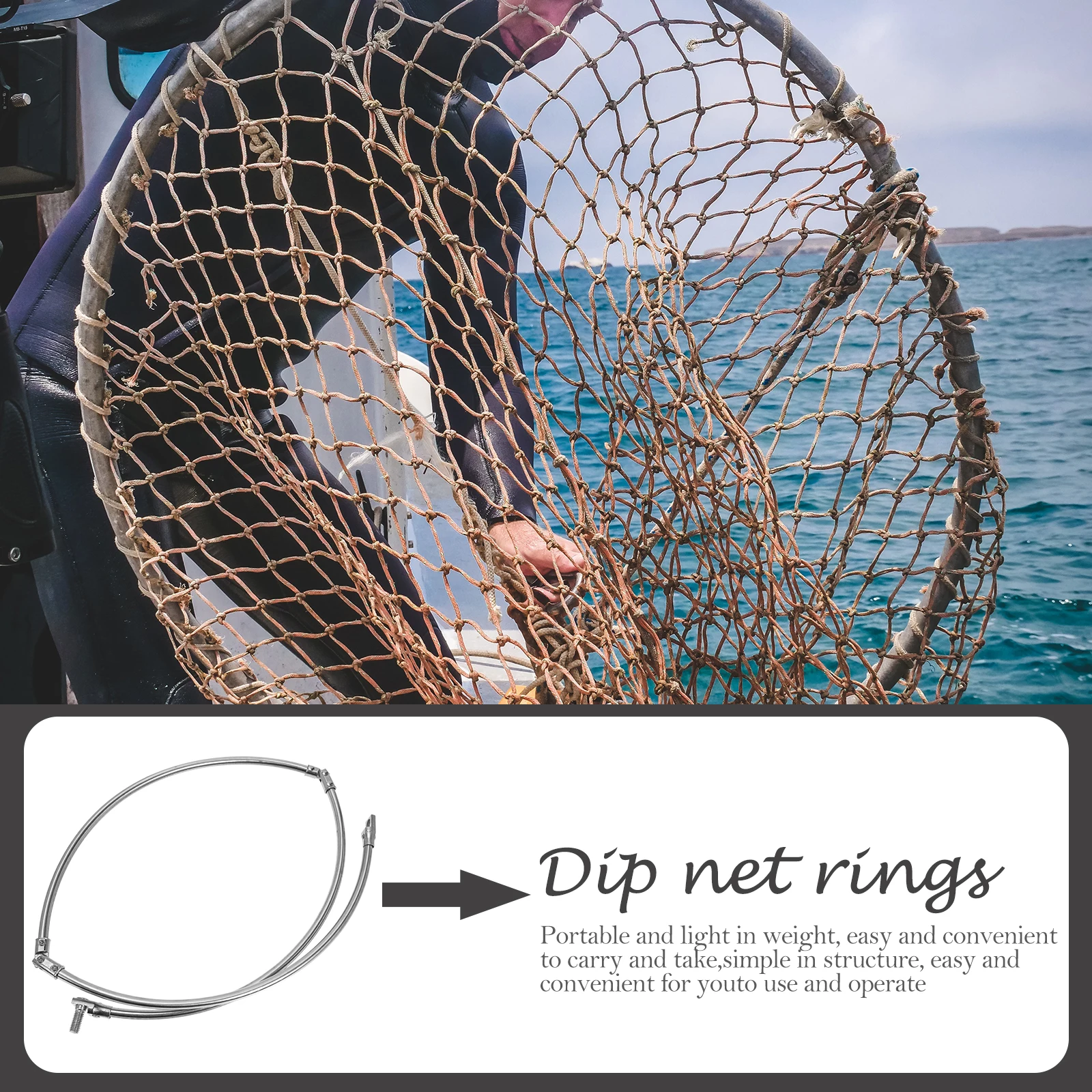 5 Pcs Stainless Steel Dip Ring Circle Fishing Nets Telescoping Simple Supplies
5 Pcs Stainless Steel Dip Ring Circle Fishing Nets Telescoping Simple Supplies