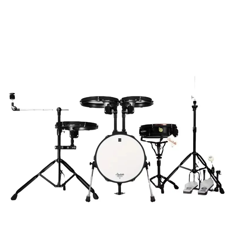 Flat drum set, metal hoop, single-sided drum head, small drum set, easy to carry, suitable for travel
Flat drum set, metal hoop, single-sided drum head, small drum set, easy to carry, suitable for travel